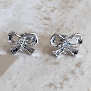 1 Pair of earrings "loop" with eyelet, Swarovski elements, 13 mm x 15 mm Silver Ohrstecher loop made in Germany crystal Crystal