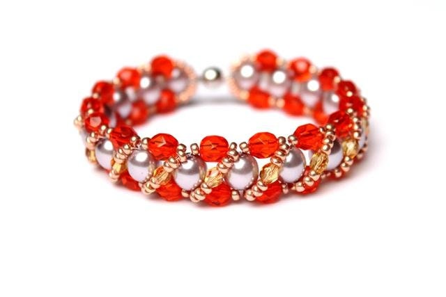 DIY Kit bracelet "My darling" red gold creative set self-making jewelry party jewelry making