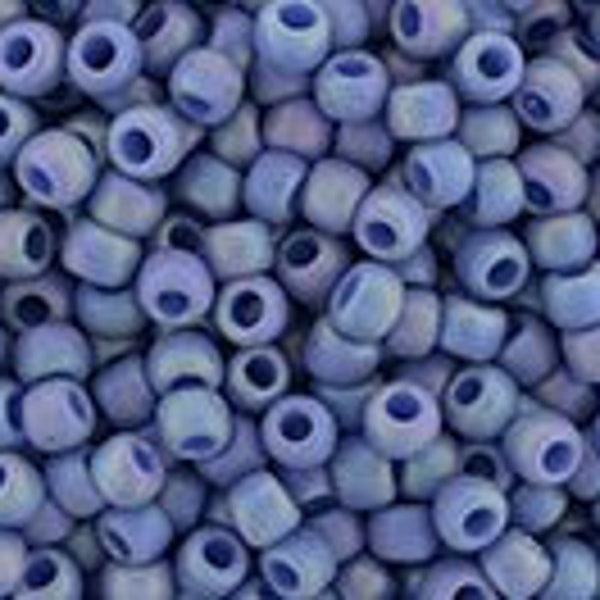 TOHO Round Seed Beads Semi Glazed Rainbow - Soft Blue 2 mm TR-11-2636F 11/0 Seed Beads 2636F