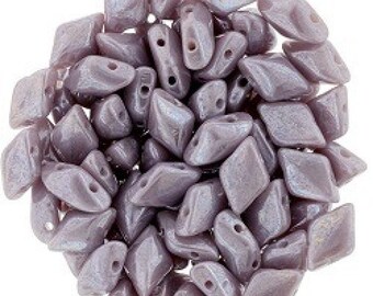 100 pcs GEMDUO Luster - Opaque Amethyst 8 x 5 mm