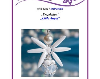 2 PDF Instructions Pendant "Little Angel" beading tutorial Angel pattern Christmas Christmas
