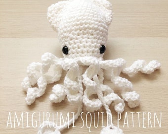 Amigurumi Squid Pattern - Digital - Crochet Pattern