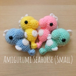 Amigurumi Seepferdchen (Klein) - Made to Order - 4er Pack - Kawaii - Meeresbewohner - Stofftier