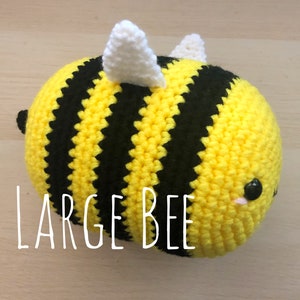 Large Amigurumi Bee - Made to Order - Bee Plush - Kawaii Bee