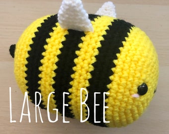 Large Amigurumi Bee - Made to Order - Bee Plush - Kawaii Bee