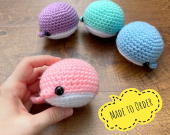 Amigurumi Whale (Medium) - Made to Order - Pack of Four