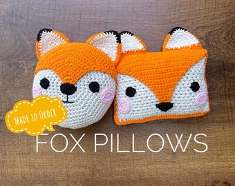 Made to Order - Crochet Fox Pillows - Crochet Pillows