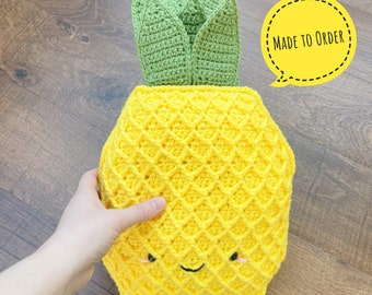 Amigurumi Pineapple Pillow - Made to Order - Crochet Pillow