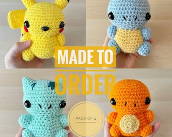 Amigurumi - Made to Order - Pack of 4 - Toy