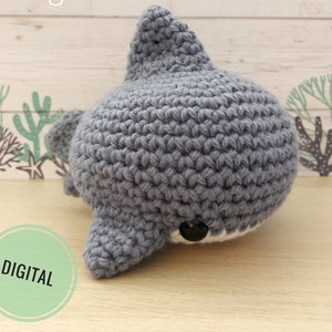 Amigurumi Shark Pattern - Digital - Crochet Pattern - Cute - Kawaii