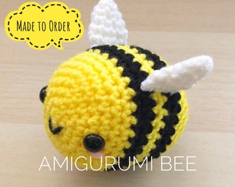 Amigurumi Bee - Made to Order - Crochet Bee - Bee Plush