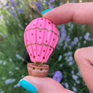 Pink Heißluftballon Brosche