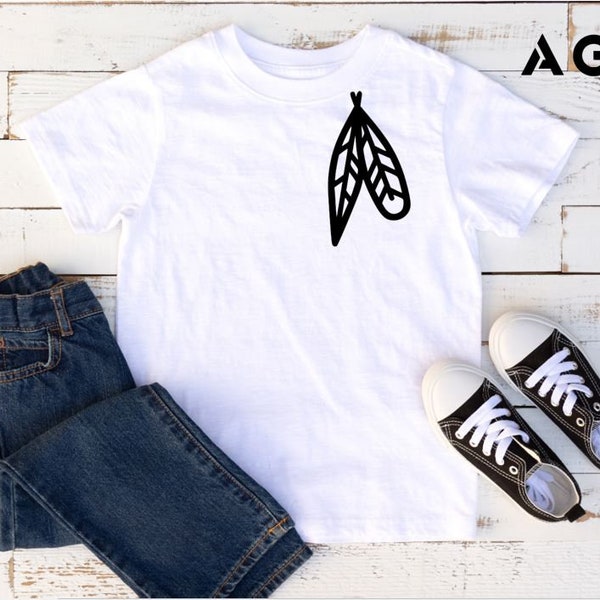 Feathers Shirt, Kids, Toddler, Native American, Indigenous People