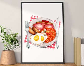 Food porn - Full English Breakfast Fry Up Artwork