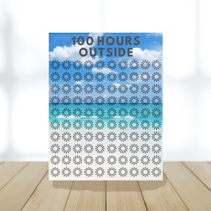 100 Hours Outside Tracker / Kids Outside Hour Tracker - Printable (Summer)