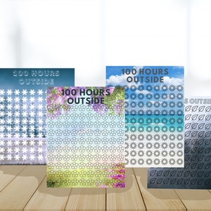 Bundle 100 Hours Outside Tracker / Kids Outside Hour Tracker - Printable (All Seasons)