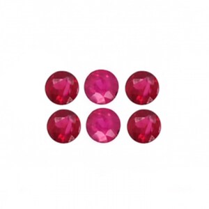 African Ruby Round 2.1mm Approximately 0.25 Carat, July Birthstone, Deep Red Color, Faceted Plain Top, For Jewelry Making (52124)