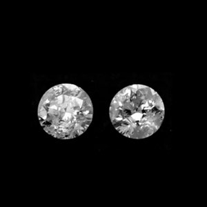 White Diamond Round 3mm Approximately 0.19 Carat Matching Pair, Brilliant Cut, April Birthstone, For Earring/Jewelry Making (23562)