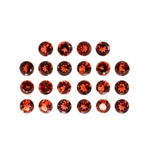 Red Garnet Round Gemstones, 2mm, 1 Carat, January Birthstone, 22 Pieces (11723)