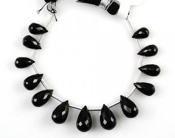 Black Diamond Lookalike Untreated 2199 Pure Inky Black Color Black Spinel Almond Shape Drops 23x7mm Approx 26 Carat August Birthstone