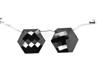Black Diamond Lookalike Untreated 2199 Pure Inky Black Color Black Spinel Almond Shape Drops 23x7mm Approx 26 Carat August Birthstone