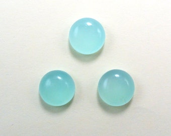 Sky Blue Chalcedony Rose Cut 10pcs Round Shape Cabochon size weight 16x16 mm 131.00 crt