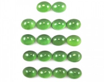 Nice Luster 6487 Beautiful Green Cabochons Green Serpentine Cab Oval 8x6mm Approximately 20 Carat Perfect For Jewelry Making
