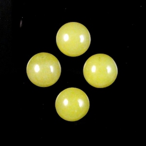 Yellow Serpentine Cab Round 12mm Approximately 20 Carat, Beautiful Yellow Color Smooth Cabochons For Jewelry Making (6292)