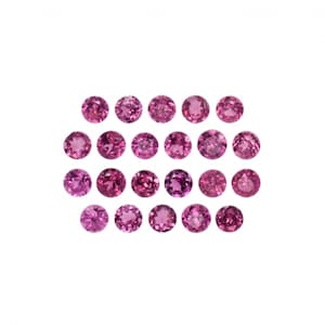 Rhodolite Garnet Round Gemstones, 2mm, 0.85 Carat, January Birthstone, 22 Pieces (11683)