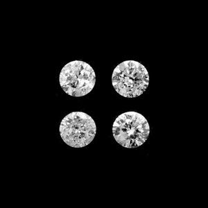 White Diamond Round 2.6mm Approximately 0.27 Carat, April Birthstone, Natural White Color, Si2 Clarity, Brilliant Cut Diamond (23632)