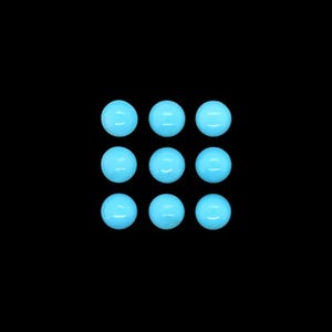 Kingman Turquoise Cab Round 6mm Approximately 6.27 Carat, December Birthstone, Ornamental Stone, Turkish Stone, Persian Blue Color (617)