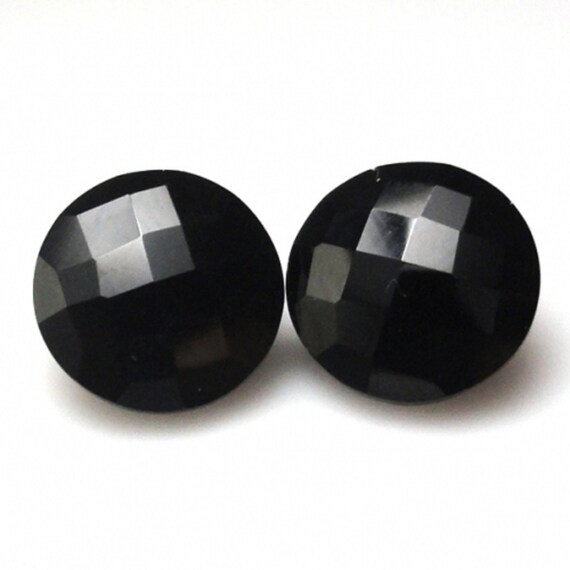 Black Spinel Faceted Round 10mm Approximately Carat, Pure Inky