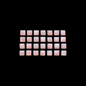 Pink Opal Princess Cut 2mm Approximately 1 Carat, October Birthstone, Beautiful Pink Peruvian Opal, For Jewelry Making (42400)
