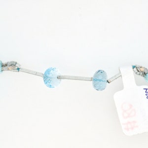 Sky Blue Topaz Drops Fancy Shape 8x6mm Drilled Beads Matching Pair, December Birthstone, Faceted Eye Clean Drops, Earring Making (42097)