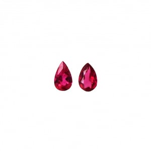 Red Spinel Pear Shape 3.7x2.7mm Approximately 0.24 Carat Matching Pair, Red Color, Faceted Plain Top, August Birthstone, For Jewelry (35144)