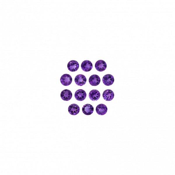 Amethyst Round 3mm Approximately 1.50 Carat, February Birthstone, Faceted Plain Top, Sobriety Stone, For Jewelry Making (43511)