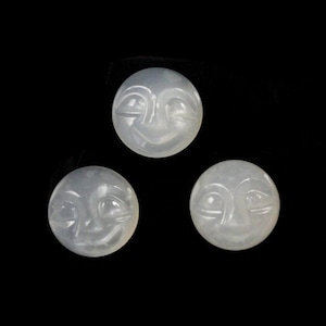 Faces White Moonstone Cab Round 10mm Approximately 10 Carat, New Moonstone, Variety of Feldspar, June Birthstone, For Jewelry Making (13229)