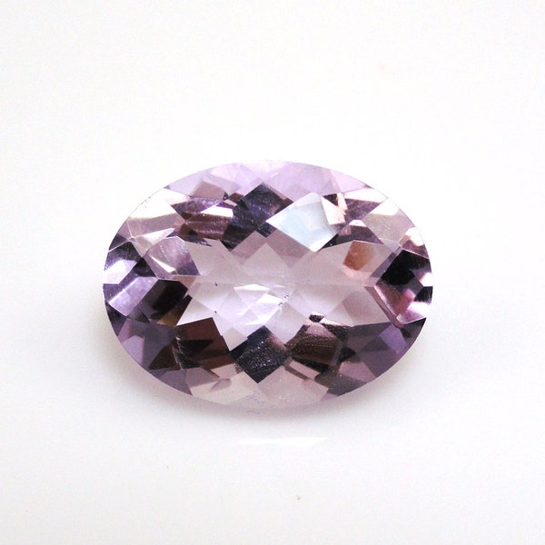 Lavender Amethyst Oval 16x12mm Approximately 8 Carat Single Piece, Checkerboard Cut Top, Excellent Lavender Color, For Jewelry Making (1815)