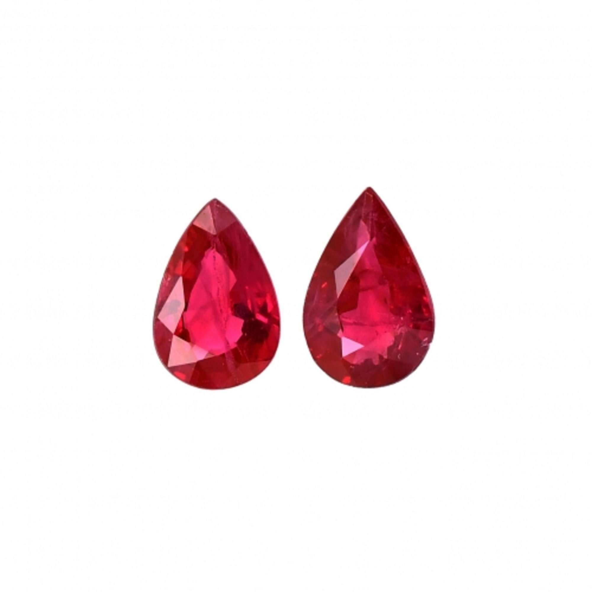 Ruby Pear Shape 6x4mm Approximately 0.98 Carat Matching Pair, July