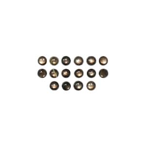 Svart stjärna safir Cab Rund 2,8 mm Cirka 2 karat, svarta cabochoner, gyllene färgad linje stjärna synlig, för smyckestillverkning (42228)