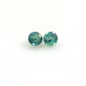 Color Change Alexandrite Round 3.4mm Approximately 0.30 Carat Matching Pair, June Birthstone, Faceted Plain Top, For Earring Making (11481)