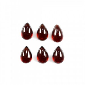Garnet Cab Pear Shape 9x6mm Approximately 11 Carat, January Birthstone, Beautiful Red Color Cinnamon Stone, Gooseberry Garnet (31514)