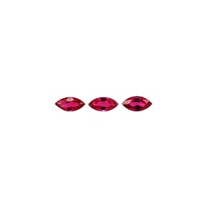 Ruby Marquise Shape 5x2.5mm Approximately 0.50 Carat, July Birthstone, Faceted Plain Top, For Jewelry Making  (4057)