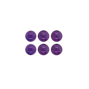 Amethyst Cab Round 8mm Approximately 12.50 Carat, February Birthstone, Smooth Flat Bottom Purple Color Cabochon, For Jewelry Making (4495)