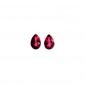 Red Spinel Pear Shape 4x3mm Approximately 0.30 Carat Matching Pair, Ruby Lookalike, Eye Clean Spinel, Faceted Plain Top, For Earrings(35139)