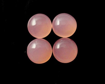 Pink Chalcedony Cab Round Shape 10mm Approximately 14 Carat, Nice Pink Color, Eye Clean Clarity, Loose Cabochons For Jewelry Making (5694)