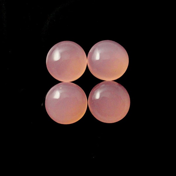 Pink Chalcedony Cab Round Shape 10mm Approximately 14 Carat, Nice Pink Color, Eye Clean Clarity, Loose Cabochons For Jewelry Making (5694)