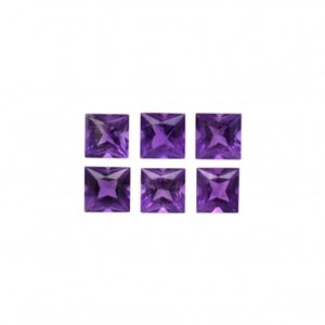 Amethyst Princess Cut 4mm Approximately 1.98 Carat, Deep Purple Color, February Birthstone, Sobriety Stone, For Jewelry Making (39335)
