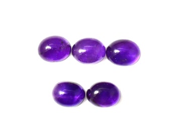 Amethyst Cab Oval 10x8mm Approximately 15 Carat, February Birthstone, Sobriety Stone, Smooth Flat Bottom Amethyst, For Jewelry Making (1775)