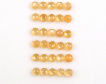 Peach Moonstone Cab Round Shape 3mm Approximately 3 Carat, Beautiful Fall Leaves Color, Cabochons For Jewelry Making  (6747)